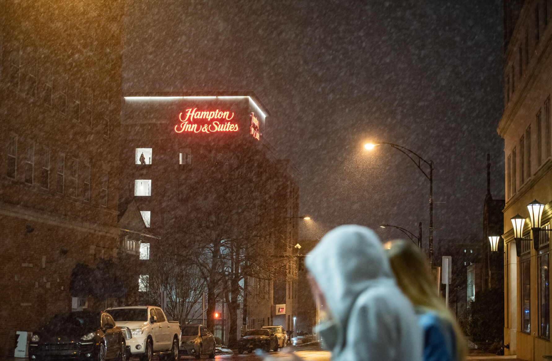 Snowfall in Downtown Winston